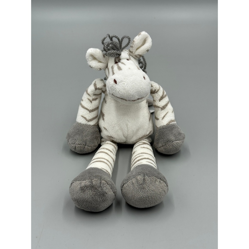 Gund Jaden Zebra Plush Stuffed Animal Grey White Striped 60165 9 Inch